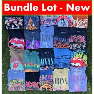 Music Band Hard Rock Concert T-Shirt Men's Mystery Bundle Lot of 5 Tee